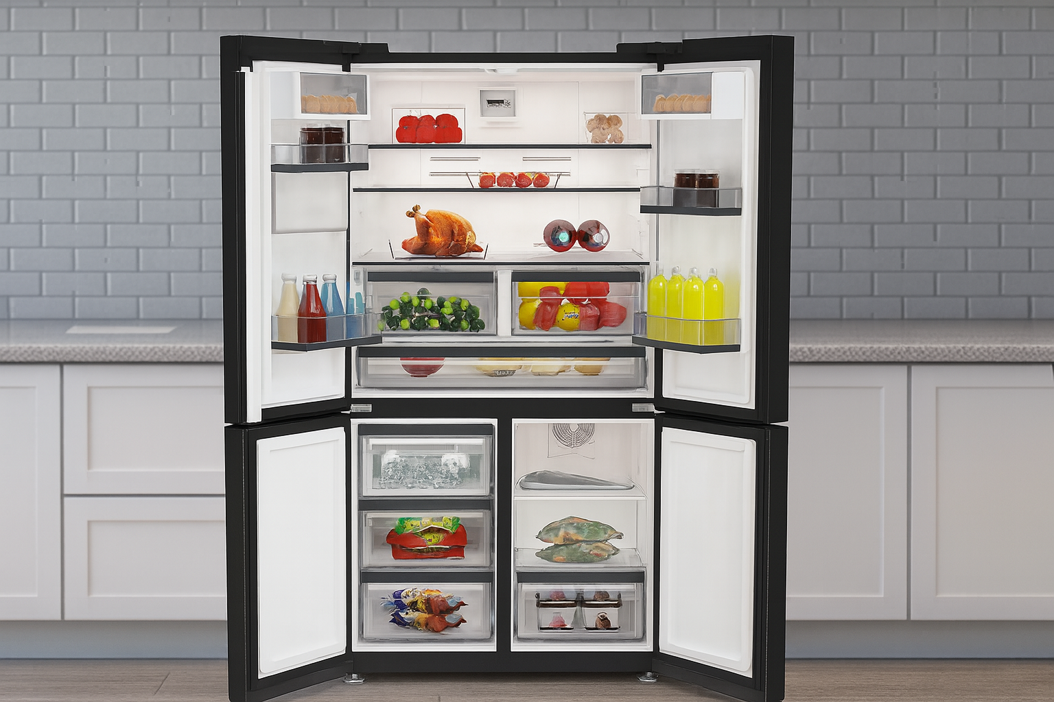 🧊 Réfrigérateur Whirlpool WQU391663WBNA 534L NoFrost Noir au meilleur prix en Tunisie : grande capacité, fraîcheur prolongée et performance silencieuse 